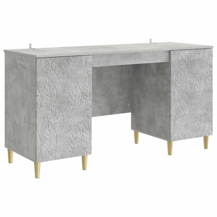 Birou Gri Beton Lemn prelucrat 142,5 x 50 x 75 cm - WALTI WALTI