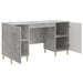Birou Gri Beton Lemn prelucrat 142,5 x 50 x 75 cm - WALTI WALTI