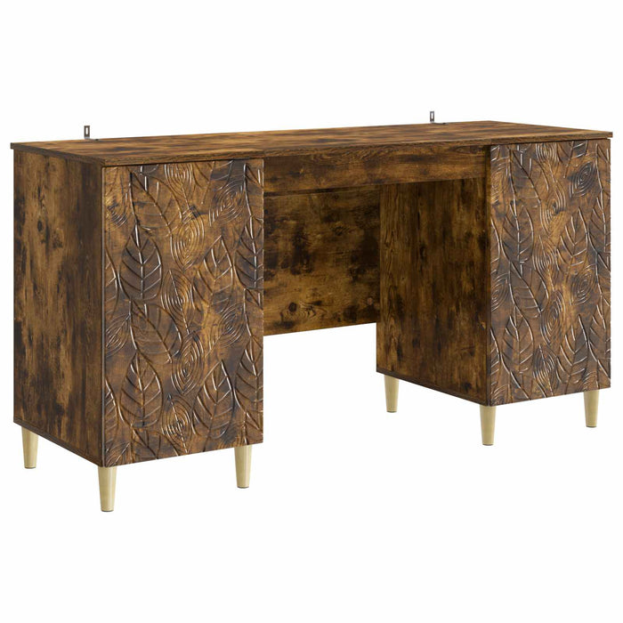 Birou Stejar fumuriu Lemn prelucrat 142,5 x 50 x 75 cm - WALTI WALTI