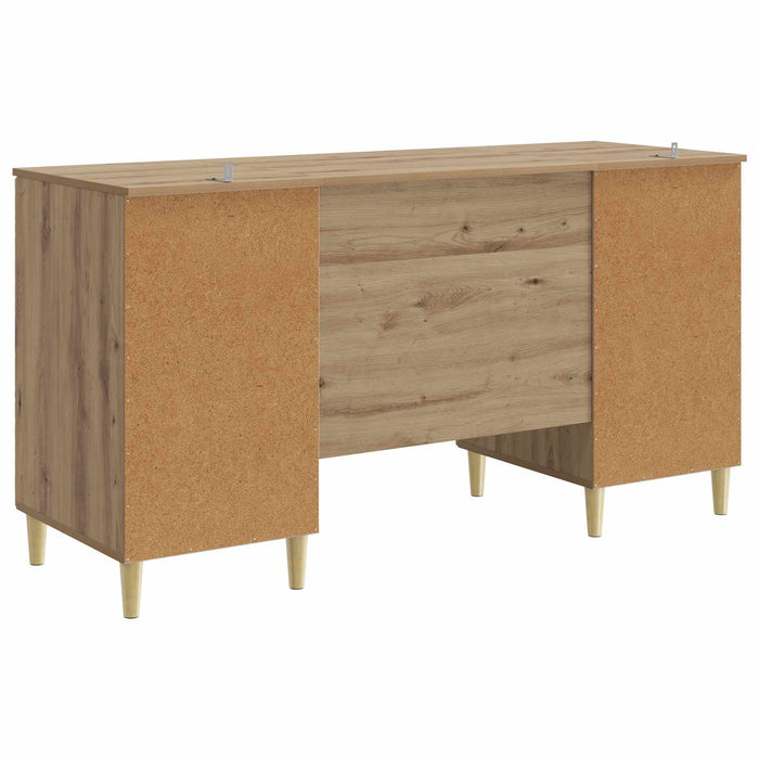 Birou Stejar Artizanal Lemn prelucrat 142,5 x 50 x 75 cm - WALTI WALTI