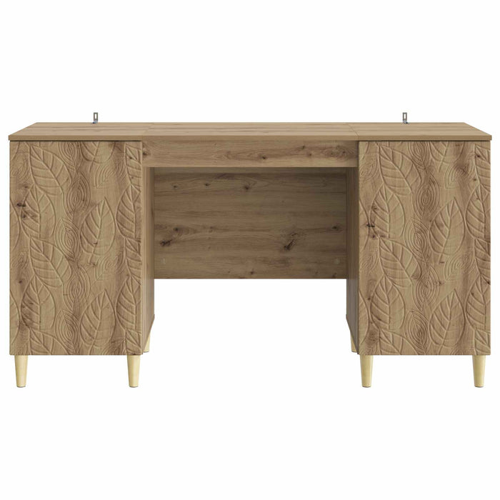 Birou Stejar Artizanal Lemn prelucrat 142,5 x 50 x 75 cm - WALTI WALTI