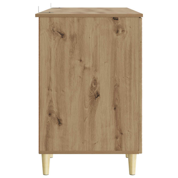 Birou Stejar Artizanal Lemn prelucrat 142,5 x 50 x 75 cm - WALTI WALTI