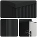 Birou cu raft cu ușă Negru 142,5 x 50 x 75 cm Lemn prelucrat - WALTI WALTI