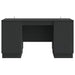 Birou cu raft cu ușă Negru 142,5 x 50 x 75 cm Lemn prelucrat - WALTI WALTI