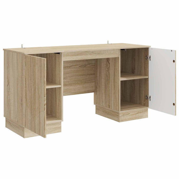 Birou cu raft Stejar Sonoma 142,5 x 50 x 75 cm Lemn prelucrat - WALTI WALTI