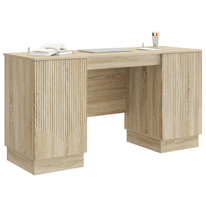 Birou cu raft Stejar Sonoma 142,5 x 50 x 75 cm Lemn prelucrat - WALTI WALTI