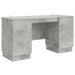 Birou cu raft Gri Beton 142,5 x 50 x 75 cm Lemn prelucrat - WALTI WALTI