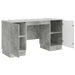 Birou cu raft Gri Beton 142,5 x 50 x 75 cm Lemn prelucrat - WALTI WALTI