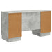 Birou cu raft Gri Beton 142,5 x 50 x 75 cm Lemn prelucrat - WALTI WALTI