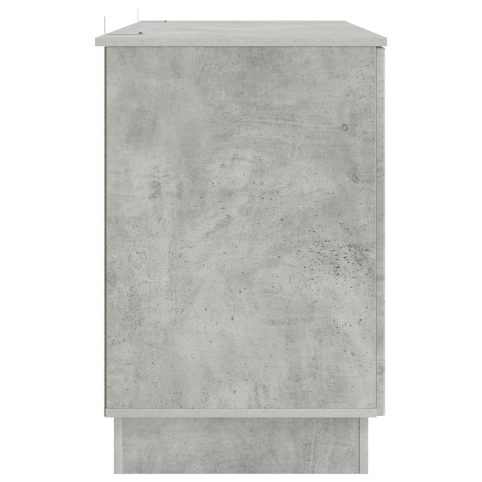 Birou cu raft Gri Beton 142,5 x 50 x 75 cm Lemn prelucrat - WALTI WALTI