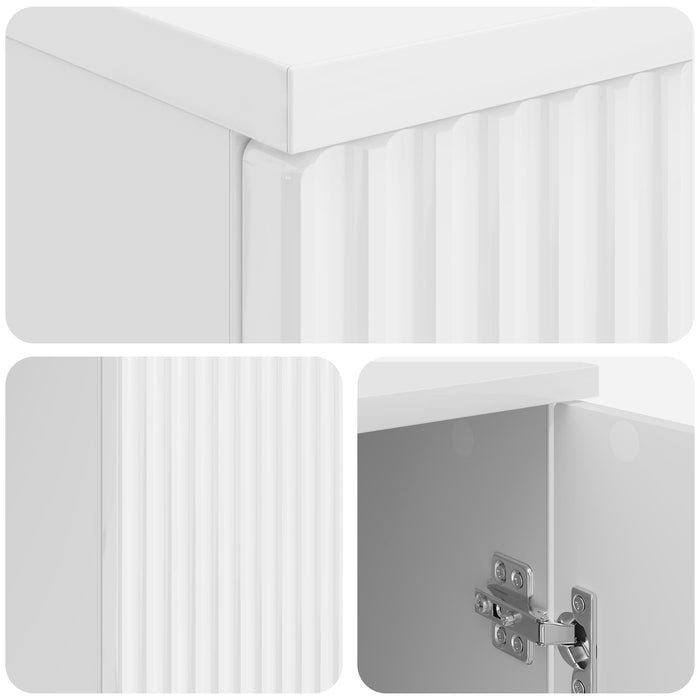 Birou Alb foarte lucios 142,5 x 50 x 75 cm Lemn prelucrat - WALTI WALTI