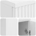 Birou Alb foarte lucios 142,5 x 50 x 75 cm Lemn prelucrat - WALTI WALTI