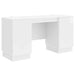 Birou Alb foarte lucios 142,5 x 50 x 75 cm Lemn prelucrat - WALTI WALTI