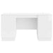 Birou Alb foarte lucios 142,5 x 50 x 75 cm Lemn prelucrat - WALTI WALTI