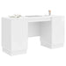 Birou Alb foarte lucios 142,5 x 50 x 75 cm Lemn prelucrat - WALTI WALTI