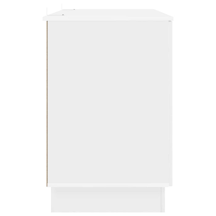 Birou Alb foarte lucios 142,5 x 50 x 75 cm Lemn prelucrat - WALTI WALTI