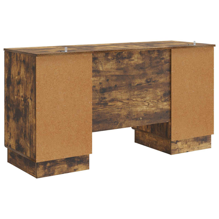 Birou cu raft Stejar fumuriu 142,5 x 50 x 75 cm Lemn prelucrat - WALTI WALTI