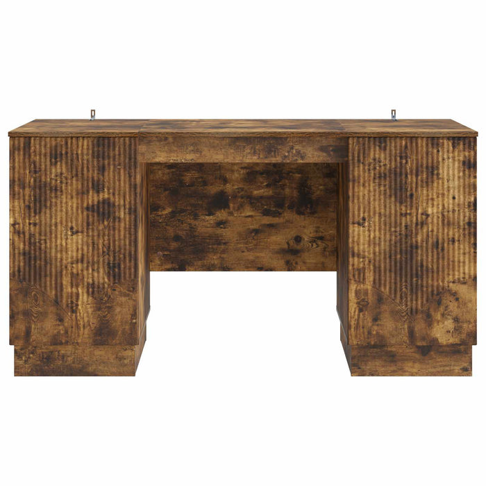 Birou cu raft Stejar fumuriu 142,5 x 50 x 75 cm Lemn prelucrat - WALTI WALTI