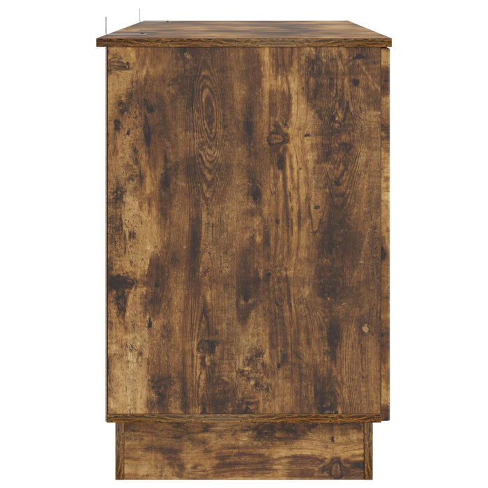 Birou cu raft Stejar fumuriu 142,5 x 50 x 75 cm Lemn prelucrat - WALTI WALTI