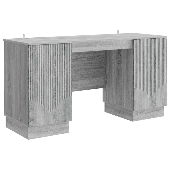 Birou cu raft Sonoma gri 142,5 x 50 x 75 cm Lemn prelucrat - WALTI WALTI
