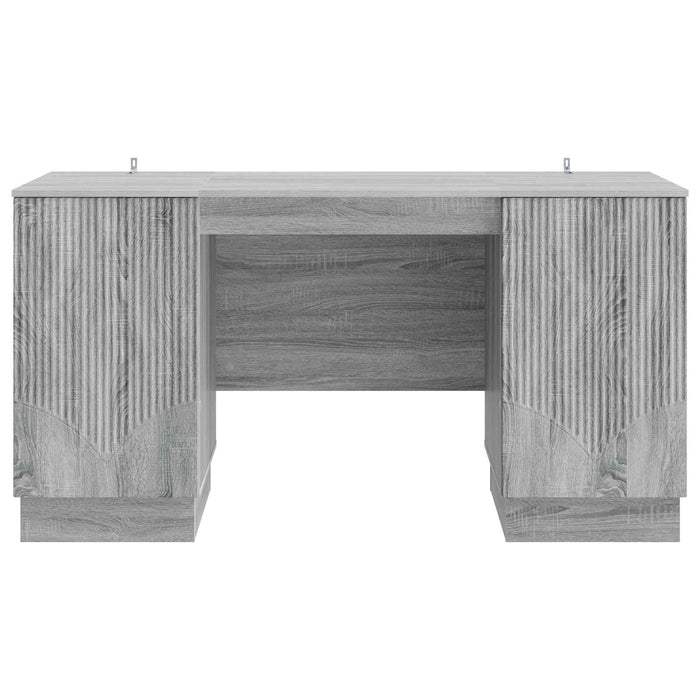 Birou cu raft Sonoma gri 142,5 x 50 x 75 cm Lemn prelucrat - WALTI WALTI