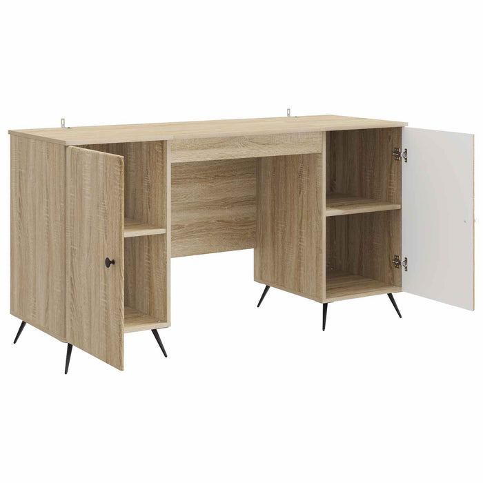 Birou cu raft Stejar Sonoma 142,5 x 50 x 75 cm Lemn prelucrat - WALTI WALTI