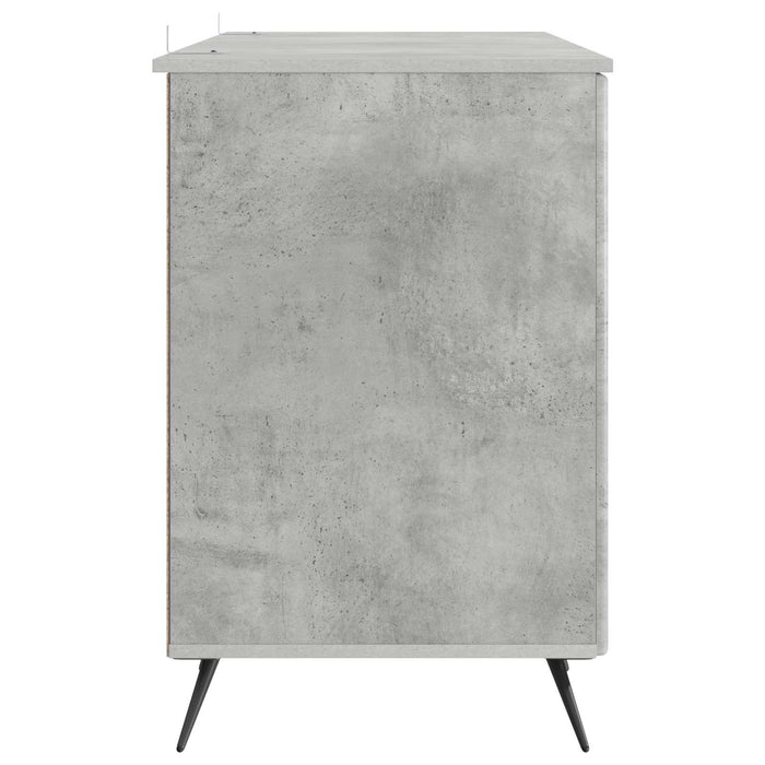 Birou cu raft Gri Beton 142,5 x 50 x 75 cm Lemn prelucrat - WALTI WALTI