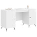Birou Alb foarte lucios 142,5 x 50 x 75 cm Lemn prelucrat - WALTI WALTI