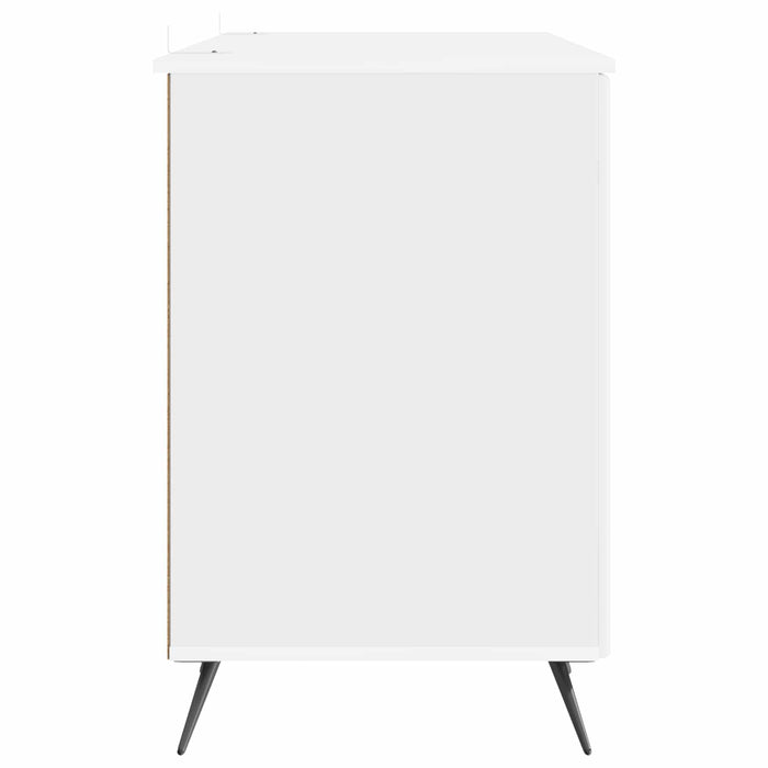 Birou Alb foarte lucios 142,5 x 50 x 75 cm Lemn prelucrat - WALTI WALTI