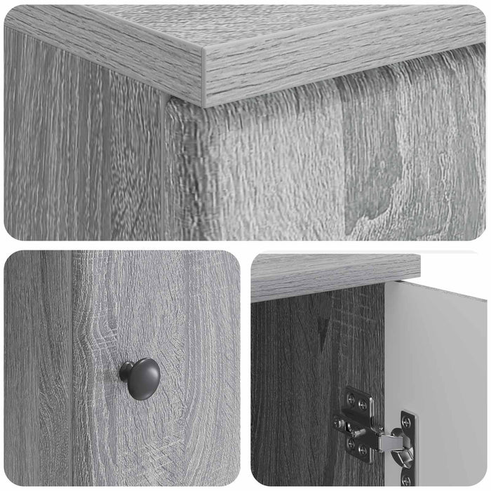 Birou cu raft Sonoma gri 142,5 x 50 x 75 cm Lemn prelucrat - WALTI WALTI