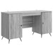 Birou cu raft Sonoma gri 142,5 x 50 x 75 cm Lemn prelucrat - WALTI WALTI