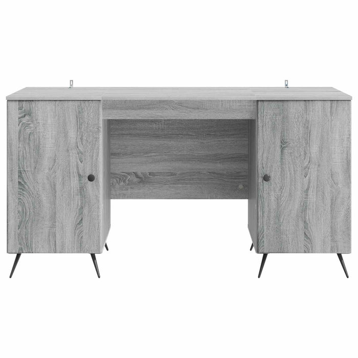 Birou cu raft Sonoma gri 142,5 x 50 x 75 cm Lemn prelucrat - WALTI WALTI