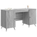 Birou cu raft Sonoma gri 142,5 x 50 x 75 cm Lemn prelucrat - WALTI WALTI