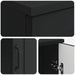 Birou cu raft cu ușă Negru 142,5 x 50 x 75 cm Lemn prelucrat - WALTI WALTI