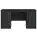 Birou cu raft cu ușă Negru 142,5 x 50 x 75 cm Lemn prelucrat - WALTI WALTI