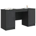 Birou cu raft cu ușă Negru 142,5 x 50 x 75 cm Lemn prelucrat - WALTI WALTI