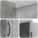 Birou cu raft Gri Beton 142,5 x 50 x 75 cm Lemn prelucrat - WALTI WALTI