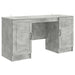 Birou cu raft Gri Beton 142,5 x 50 x 75 cm Lemn prelucrat - WALTI WALTI