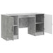 Birou cu raft Gri Beton 142,5 x 50 x 75 cm Lemn prelucrat - WALTI WALTI