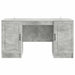 Birou cu raft Gri Beton 142,5 x 50 x 75 cm Lemn prelucrat - WALTI WALTI