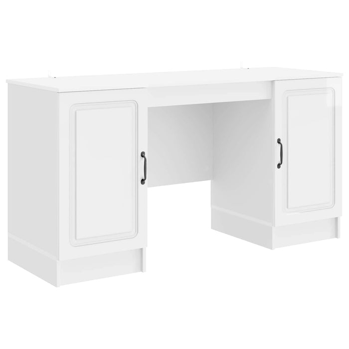 Birou Alb foarte lucios 142,5 x 50 x 75 cm Lemn prelucrat - WALTI WALTI