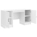 Birou Alb foarte lucios 142,5 x 50 x 75 cm Lemn prelucrat - WALTI WALTI