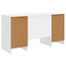 Birou Alb foarte lucios 142,5 x 50 x 75 cm Lemn prelucrat - WALTI WALTI