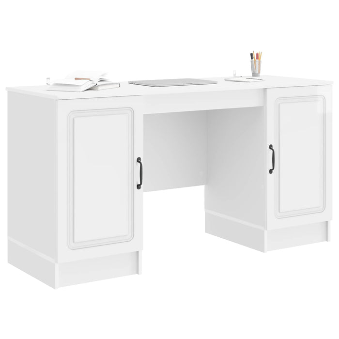 Birou Alb foarte lucios 142,5 x 50 x 75 cm Lemn prelucrat - WALTI WALTI