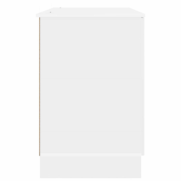Birou Alb foarte lucios 142,5 x 50 x 75 cm Lemn prelucrat - WALTI WALTI