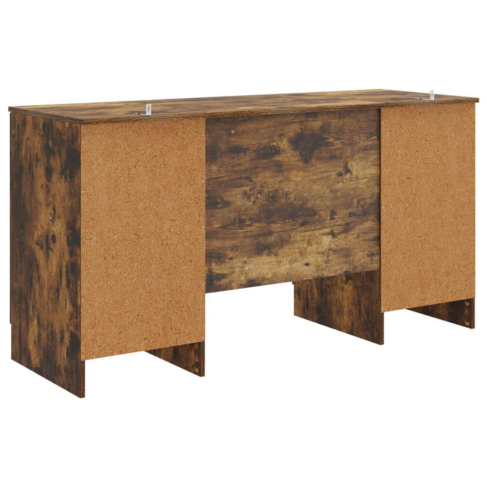 Birou cu raft Stejar fumuriu 142,5 x 50 x 75 cm Lemn prelucrat - WALTI WALTI