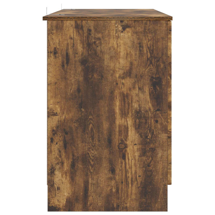 Birou cu raft Stejar fumuriu 142,5 x 50 x 75 cm Lemn prelucrat - WALTI WALTI
