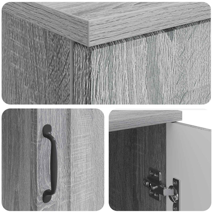 Birou cu raft Sonoma gri 142,5 x 50 x 75 cm Lemn prelucrat - WALTI WALTI