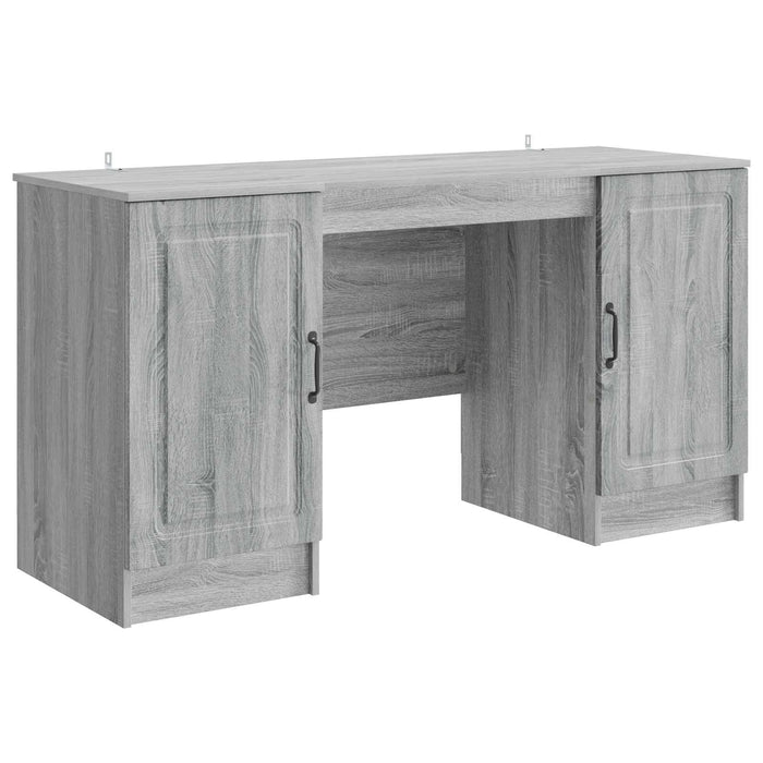 Birou cu raft Sonoma gri 142,5 x 50 x 75 cm Lemn prelucrat - WALTI WALTI