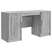 Birou cu raft Sonoma gri 142,5 x 50 x 75 cm Lemn prelucrat - WALTI WALTI
